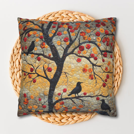 Crows With Autumn OakTree Pillowcase