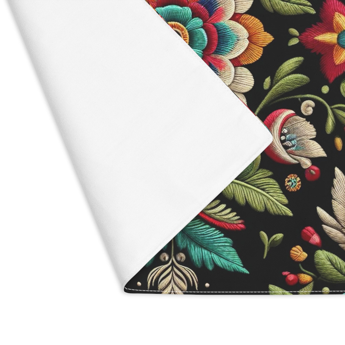 Birds Floral Motif Essence Placemat, Vibrant Table Decor, Nature-Inspired Table Setting, Ideal for Home Dining, Kitchen Vibes