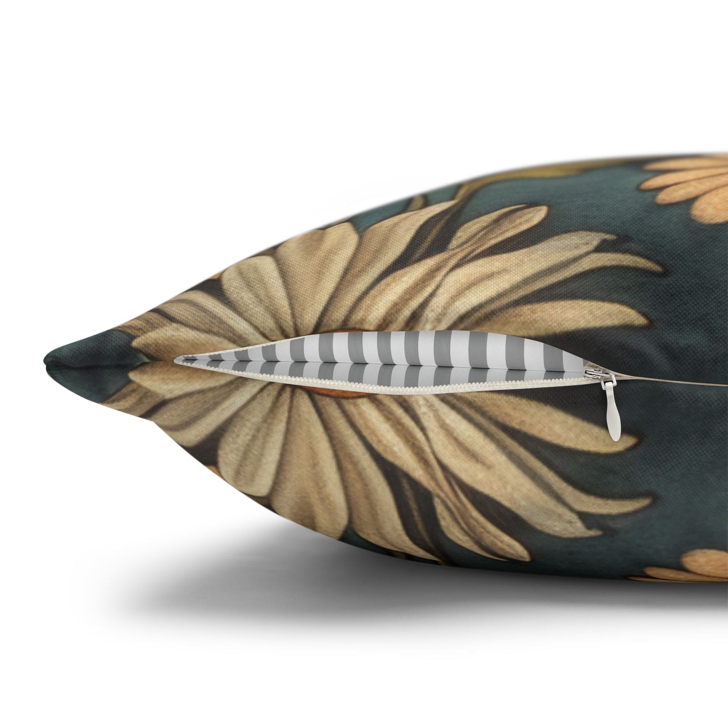 Victorian Style Portrait Of Rococo Cat, Tea Time in The Garden Decorative Pillowcase