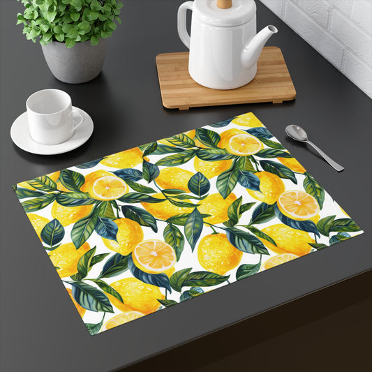 Bright And Cheery Lemon Placemat, Lemon Table Decor, Perfect for Summer Gatherings, Kitchen Table Setting, Hostess Gift, Garden Parties