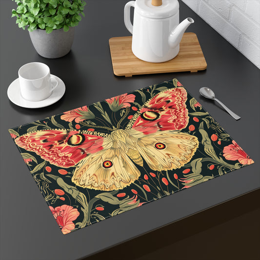 Primrose Butterfly Floral Placemat, Vibrant Table Decor for Nature Lovers, Kitchen Accessory, Gift for Home Decor, Elegant Dining Setup