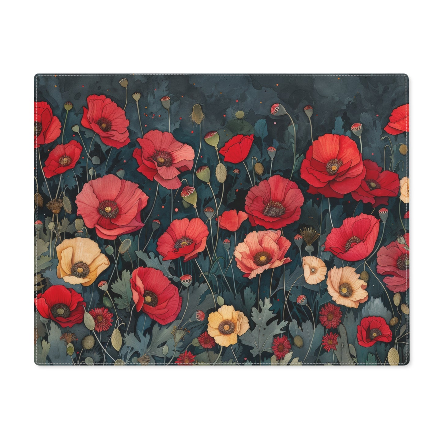 Floral Poppy Placemat, Vibrant Table Decor for Summer Gatherings