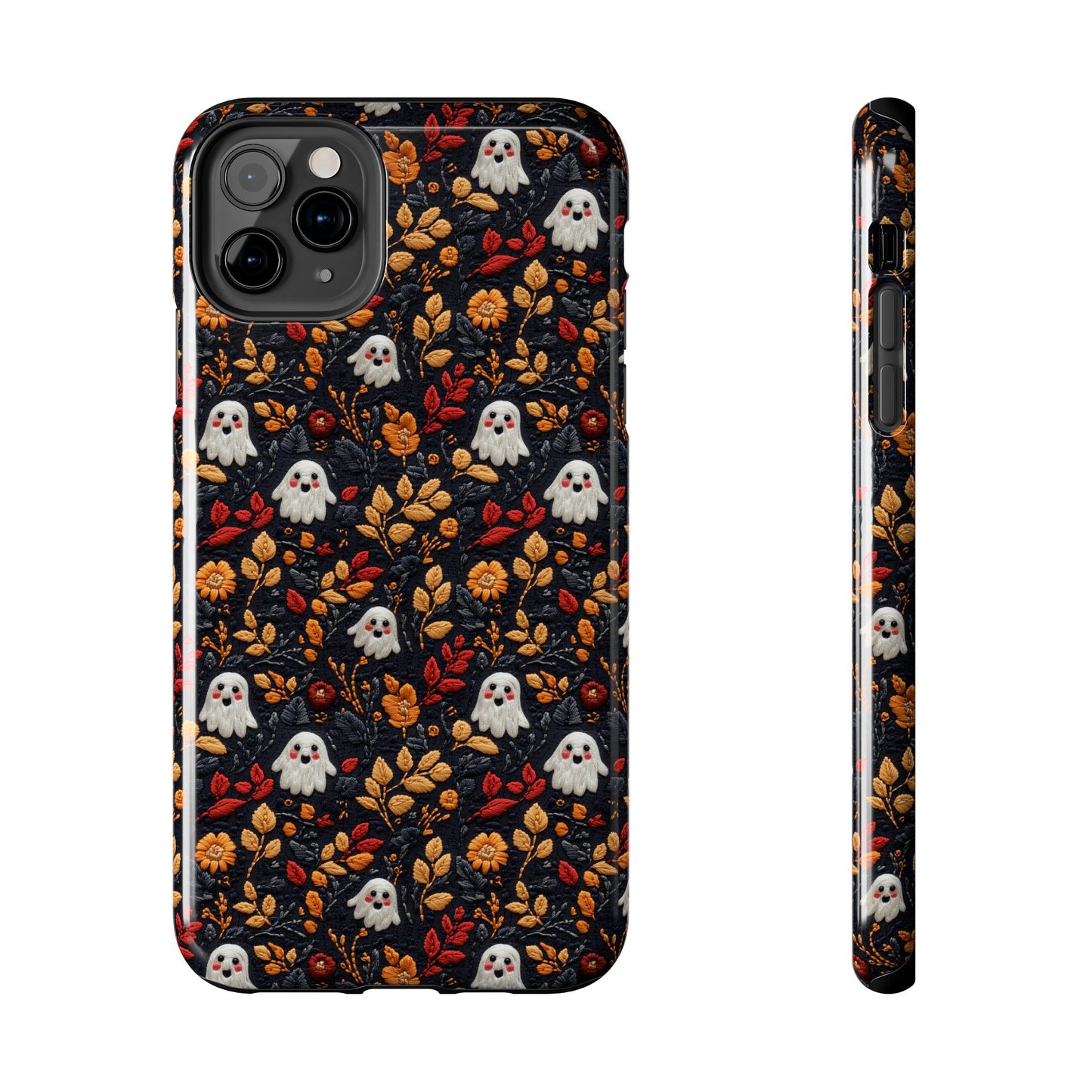 Cute Ghost Fall Leaves Halloween iPhone Tough Case Gift