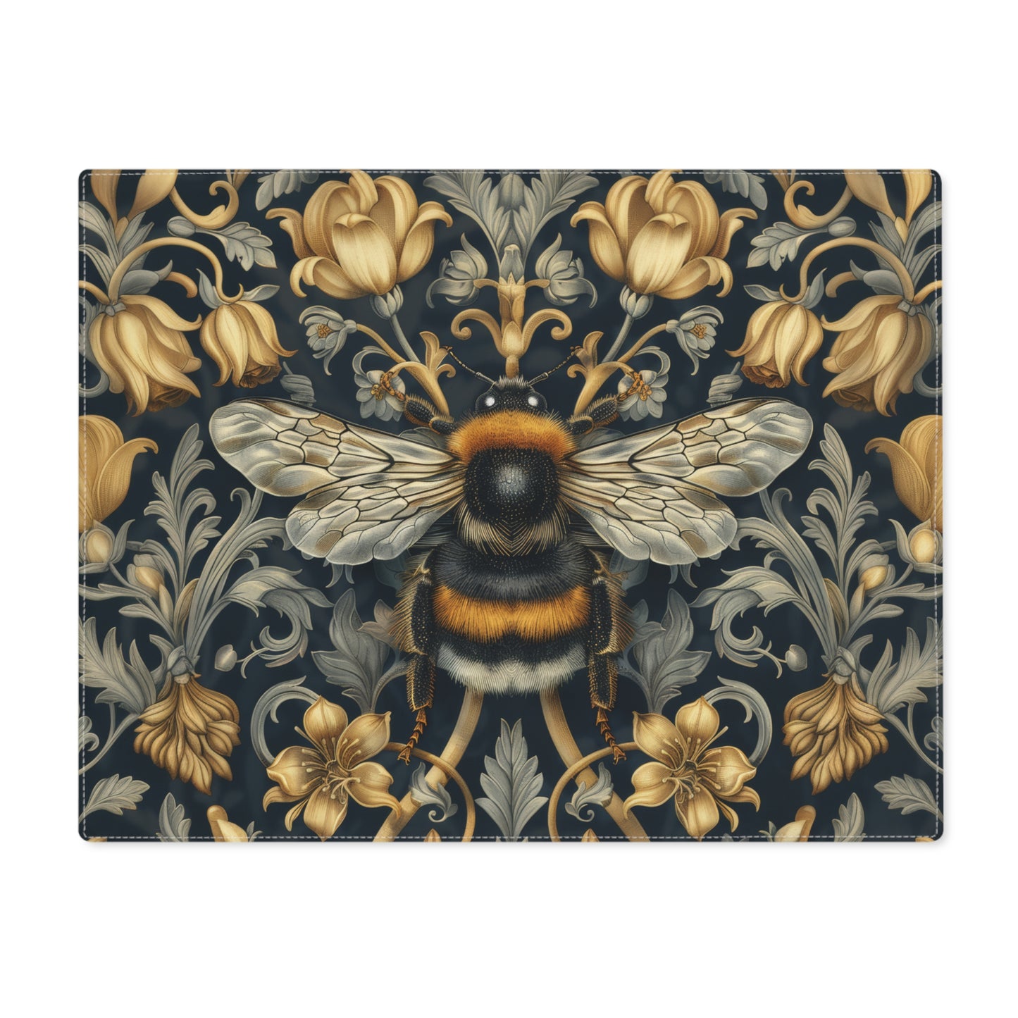 Elegant Floral Bee Placemat | Vintage Table Decor, Dining Accessory, Kitchen Design, Home Decor, Gift Idea