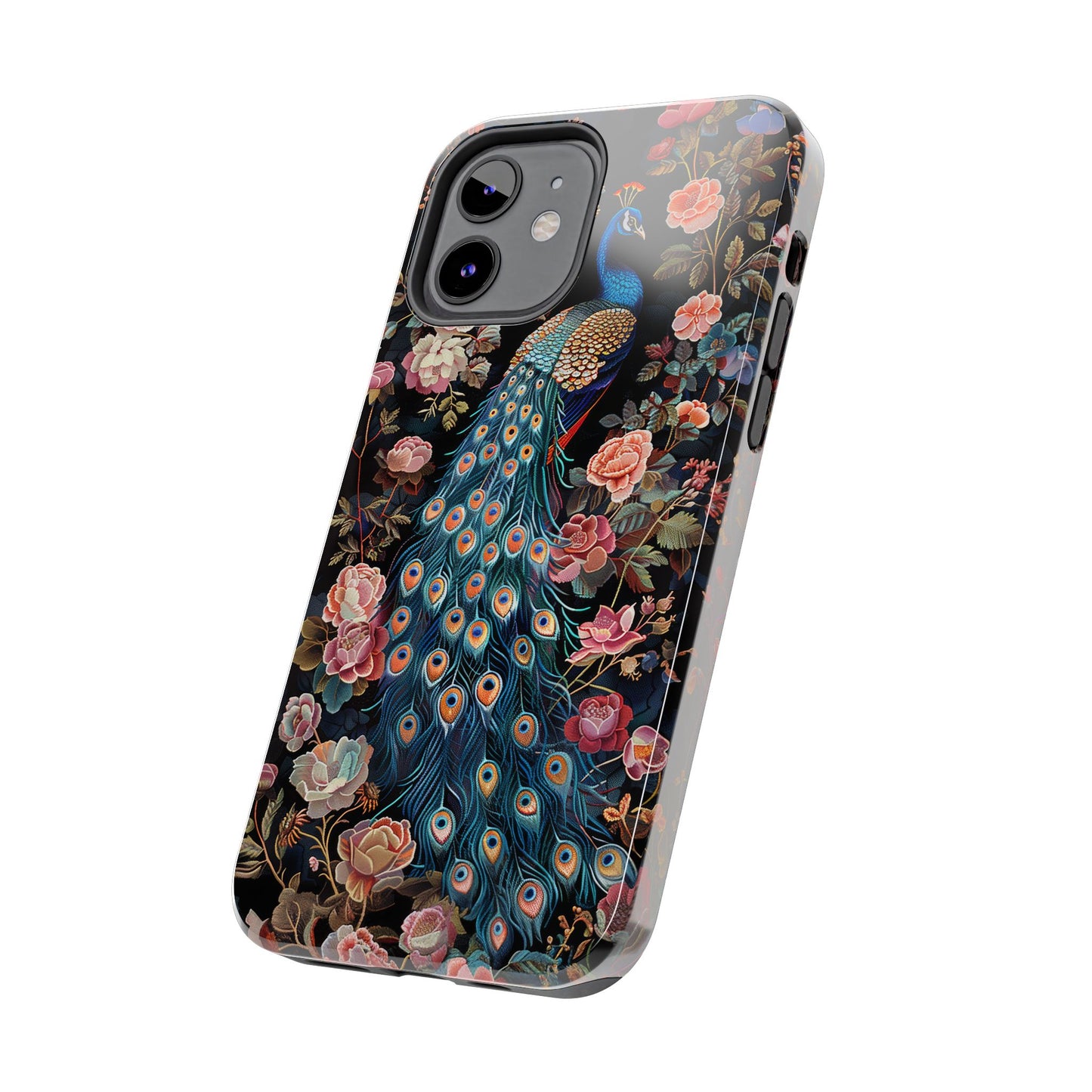 Art Deco Peacock Print in The Style of William Morris iPhone Tough Case