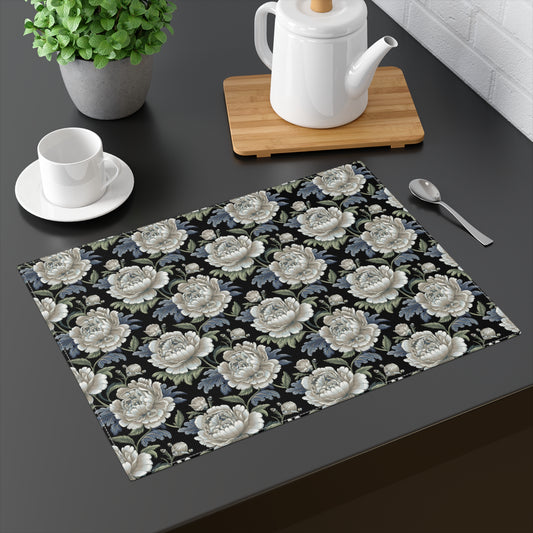 Elegant Floral Pattern Placemat, Vintage Style Table Decor, Dining Table Setting, Home Decor, Gift for Hostess, Mother's Day Kitchen Decor
