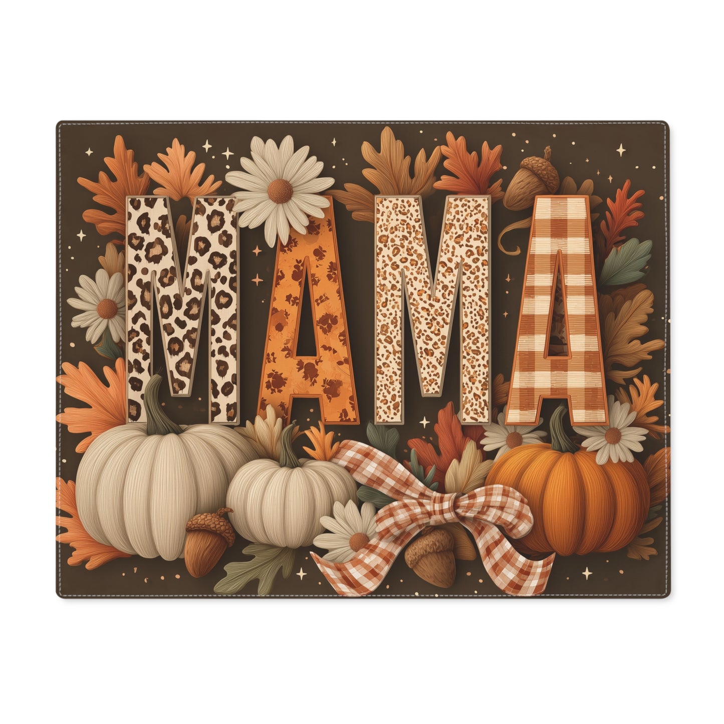 Fall-Themed Mama Placemat, Autumn Decor for Moms, Thanksgiving Table Setting, Family Gatherings, Kitchen Dining Essentials