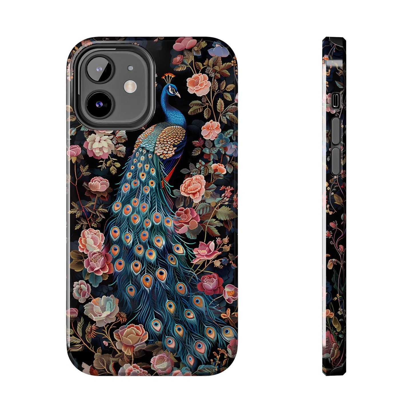 Art Deco Peacock Print in The Style of William Morris iPhone Tough Case