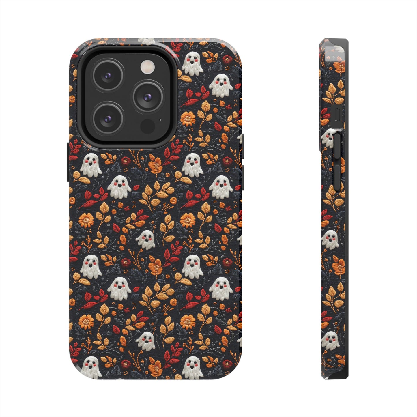 Cute Ghost Fall Leaves Halloween iPhone Tough Case Gift