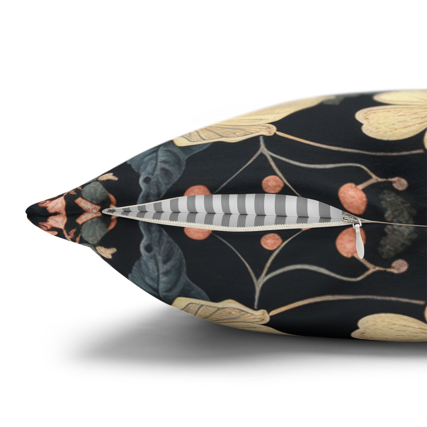 Floral Skunk Art Nouveau Pillowcase: William Morris Inspired Cushion