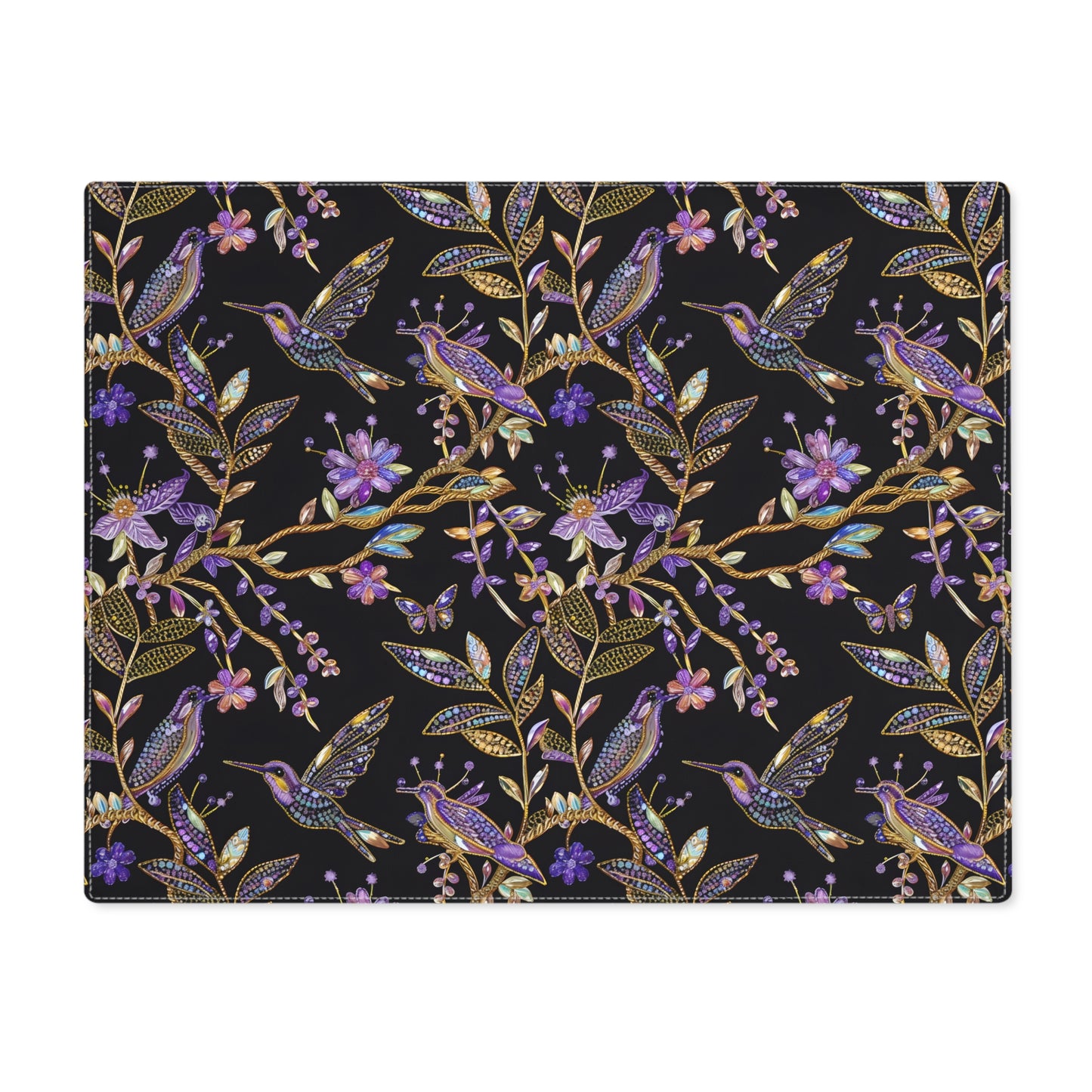 Elegant Hummingbird Placemat, Beautiful Table Decor, Perfect for Dining, Home & Garden Parties, Gift for Nature Lovers, Botanical Design