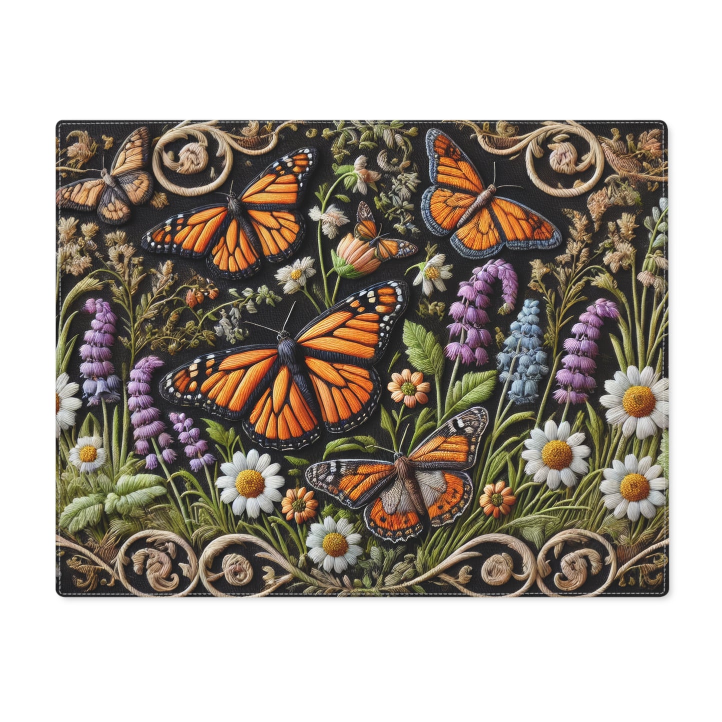 Butterfly Floral Placemat, Elegant Table Decor, Spring Dining Accessory, Nature Lover Gift, Kitchen Table Mat