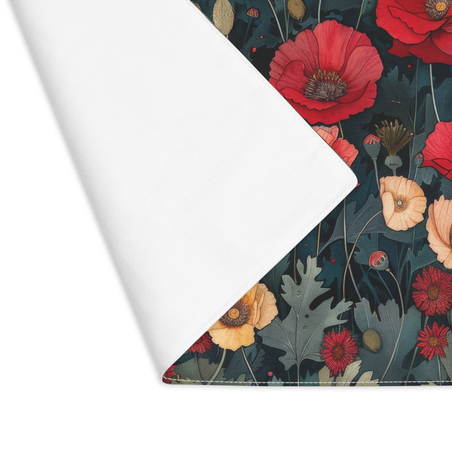 Floral Poppy Placemat, Vibrant Table Decor for Summer Gatherings