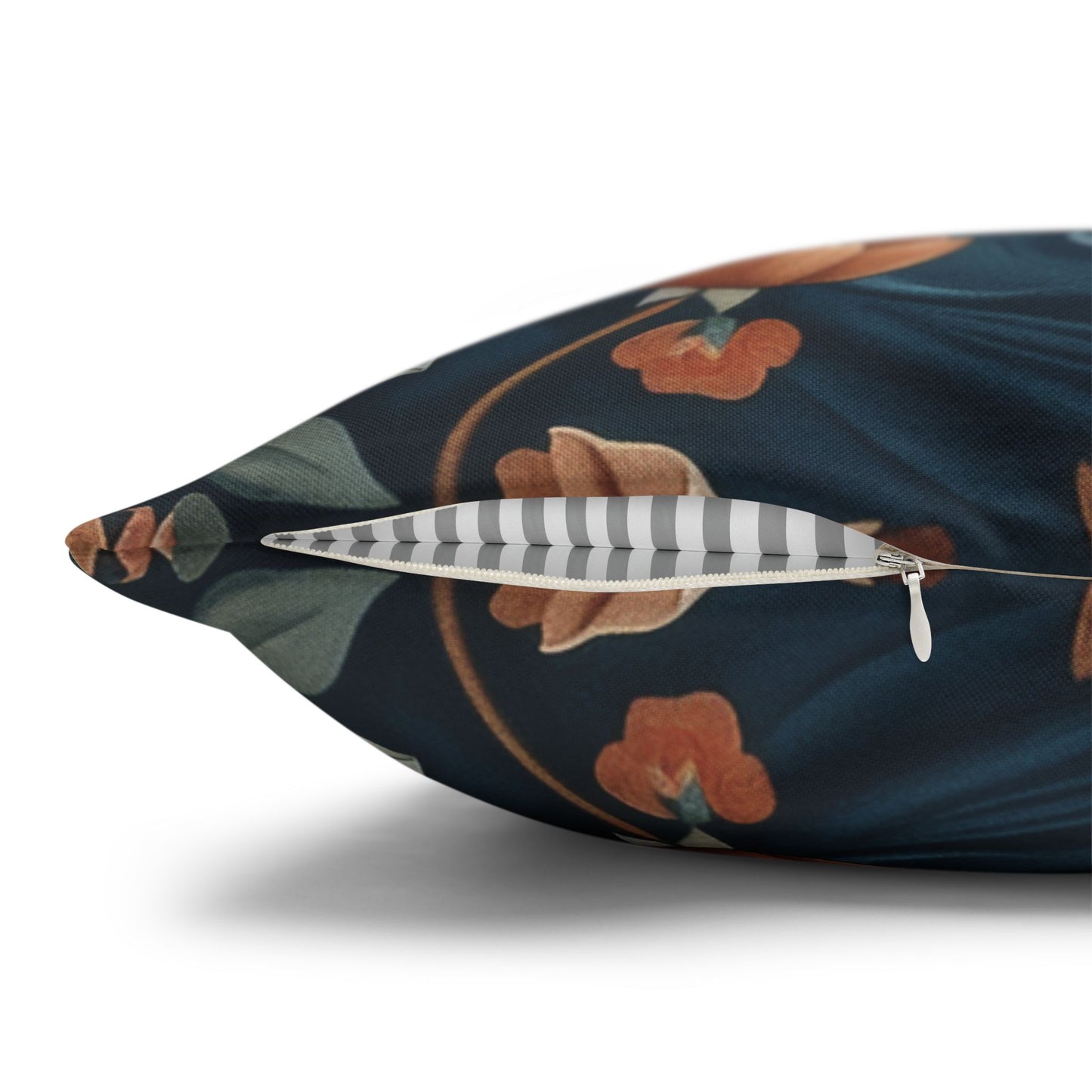 Botanical Swan Pillowcase: William Morris Style Decorative Throw Pillow