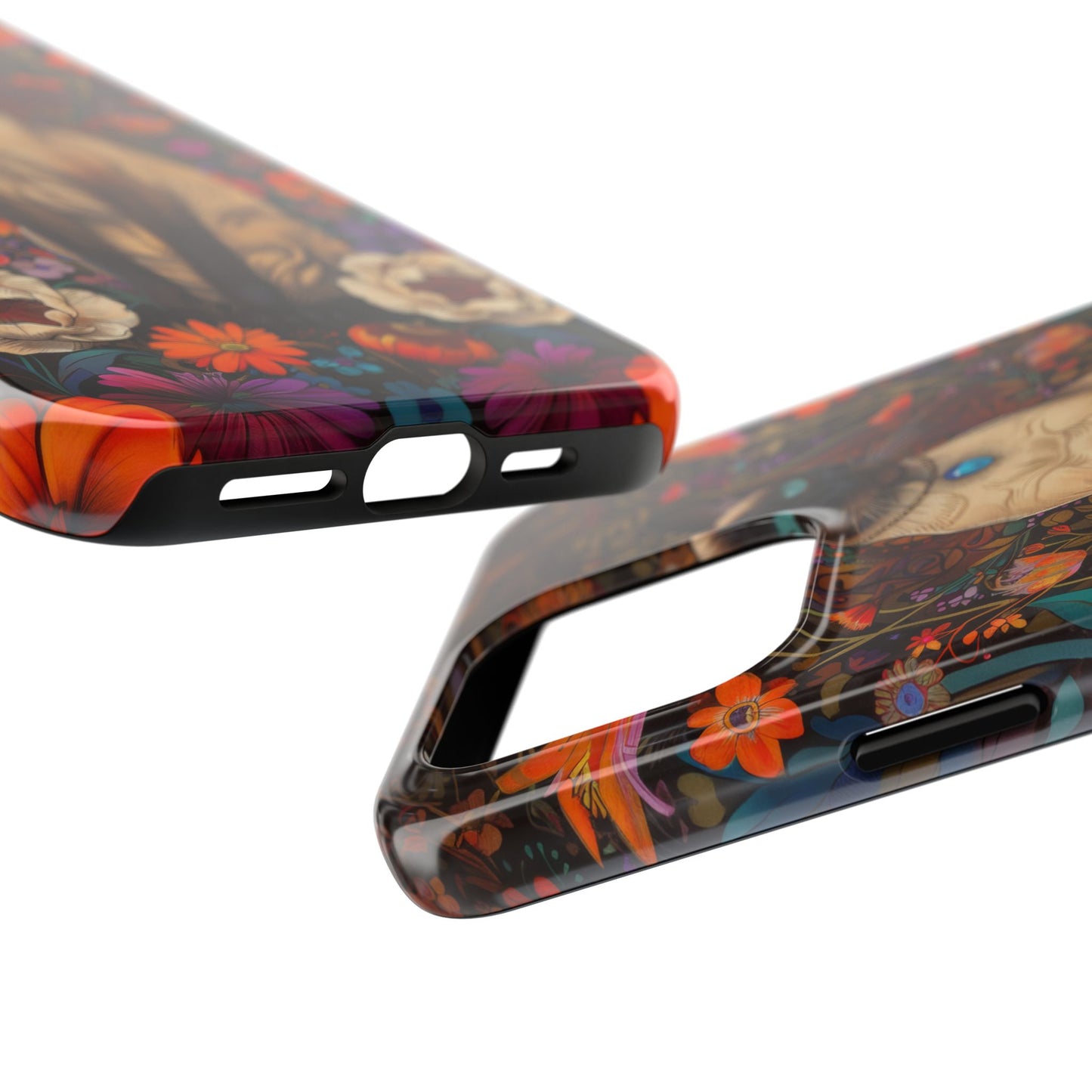Art Deco Siamese Cat In The Style of William Morris iPhone Tough Case
