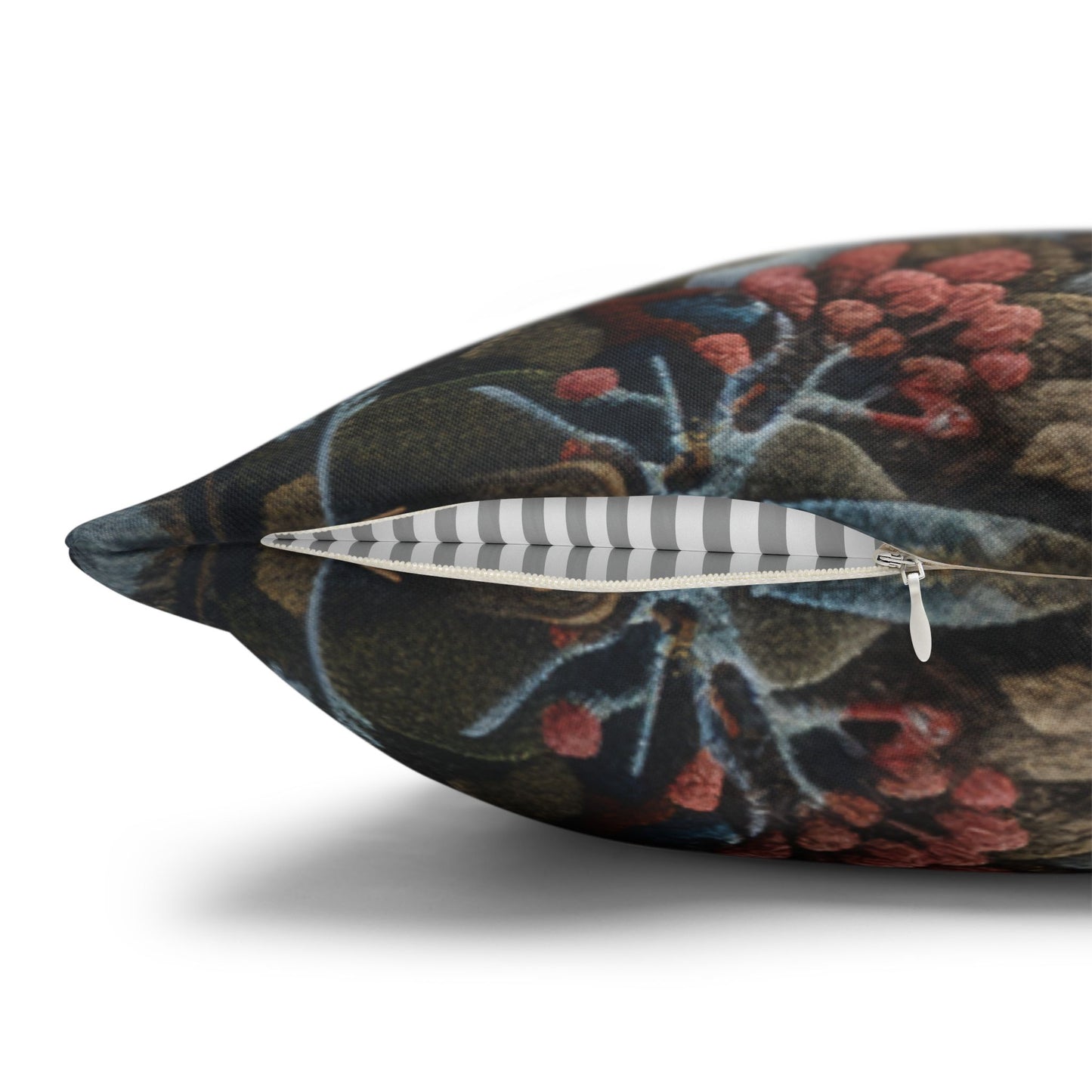 Art Nouveau Elk Frosted Pines Winter Blooms Pillowcase William Morris Inspired