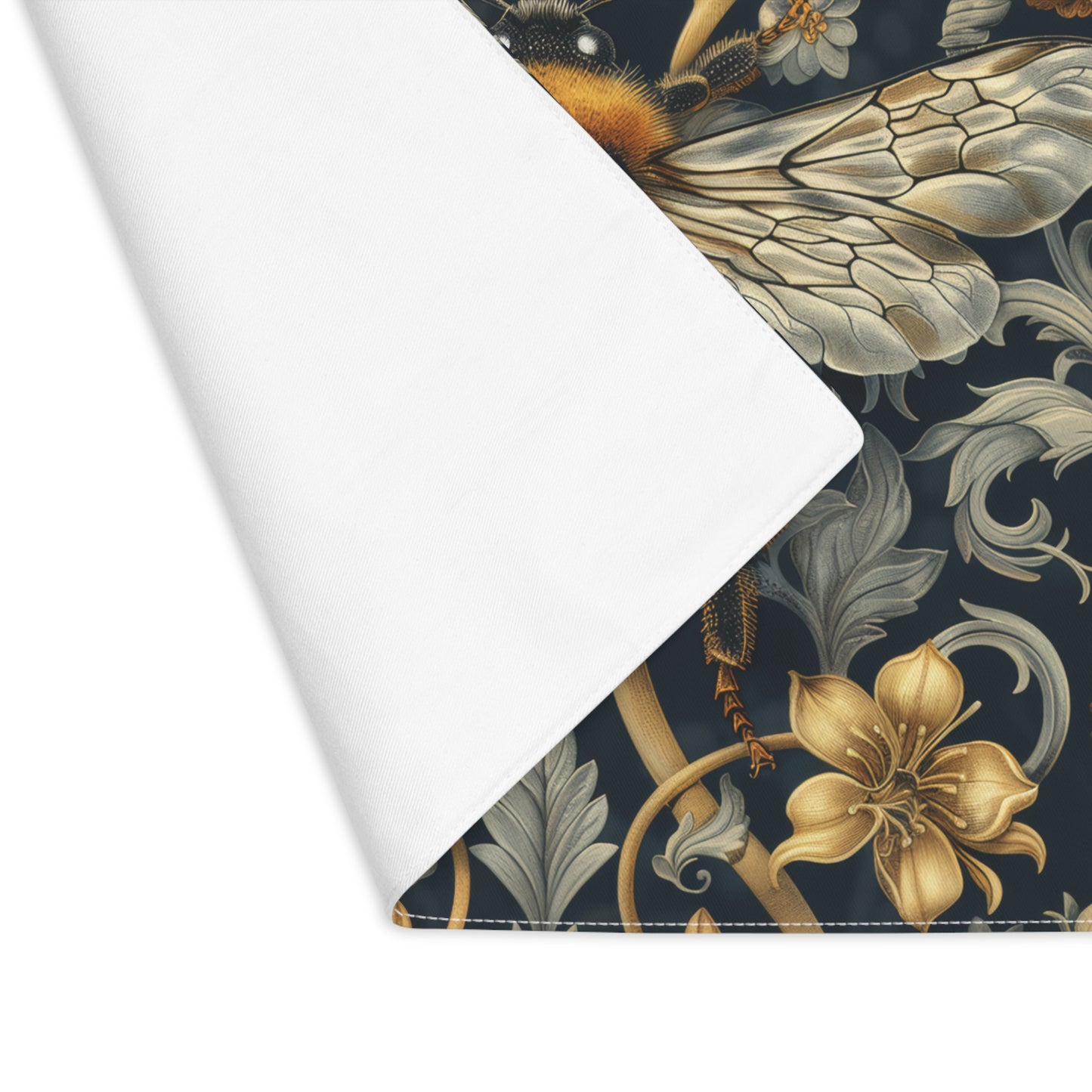Elegant Floral Bee Placemat | Vintage Table Decor, Dining Accessory, Kitchen Design, Home Decor, Gift Idea