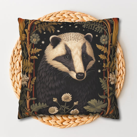 William Morris Inspired Botanical Badger Pillowcase