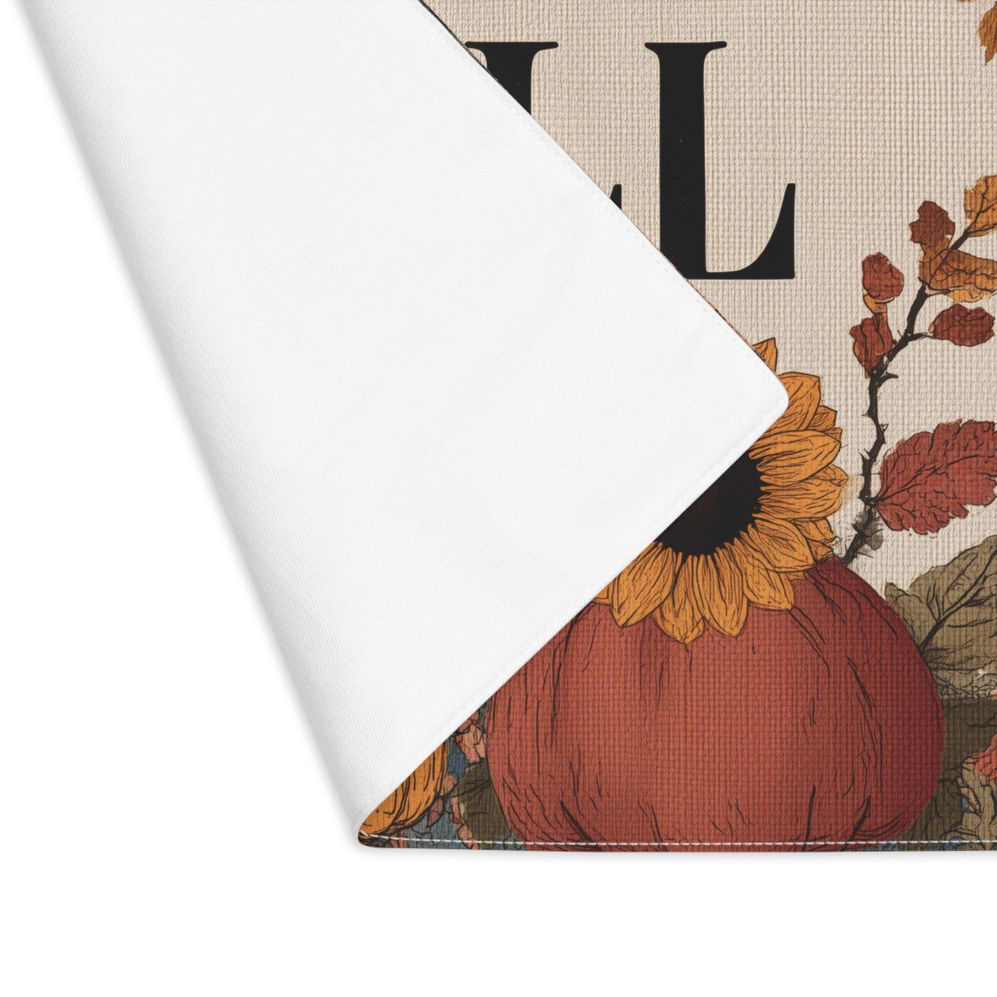 Happy Fall Patchwork Placemat, Rustic Autumn Table Mat, Seasonal Table Setting, Thanksgiving Home Decor, Fall Harvest Tableware