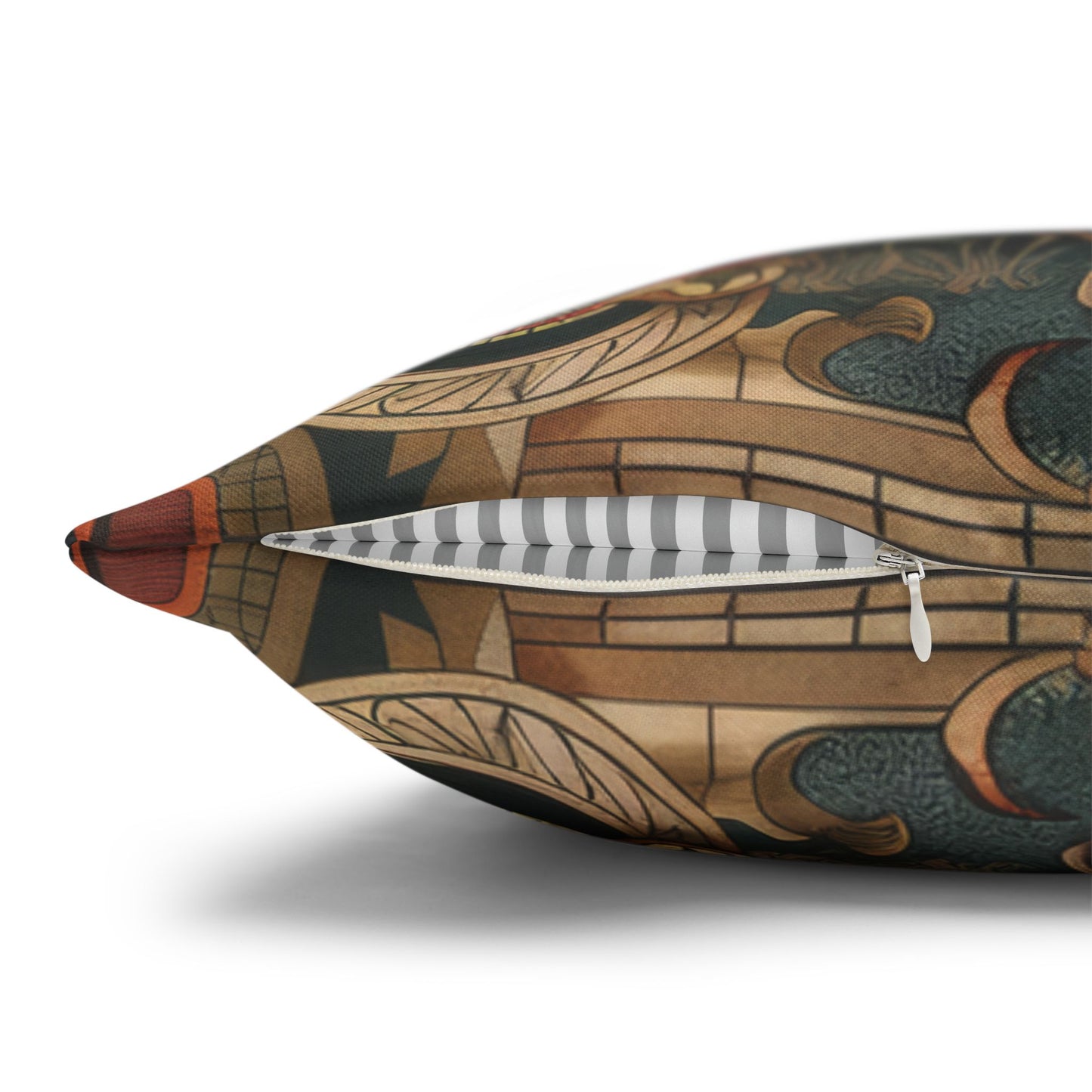 Art Deco Lion Throw Pillowcase William Morris Botanical Design