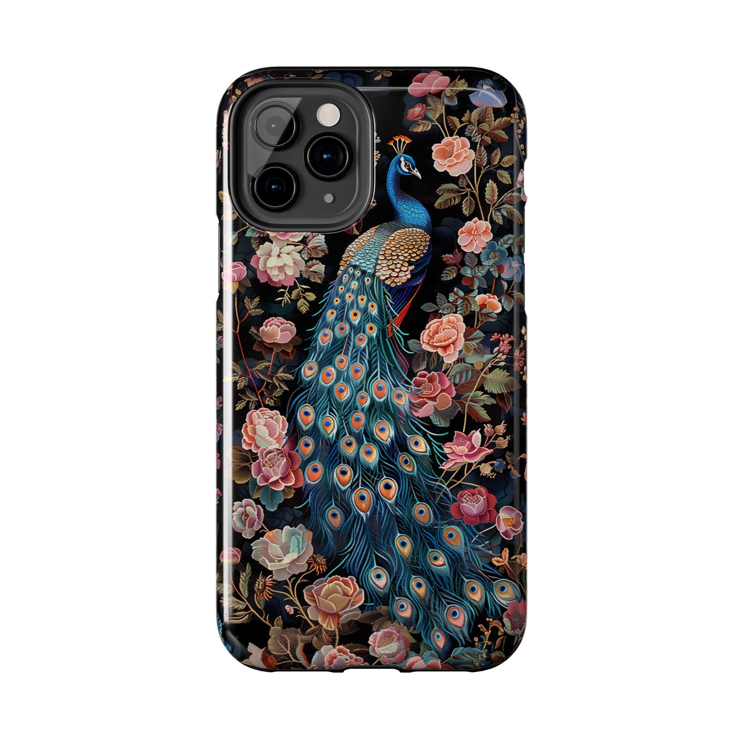Art Deco Peacock Print in The Style of William Morris iPhone Tough Case