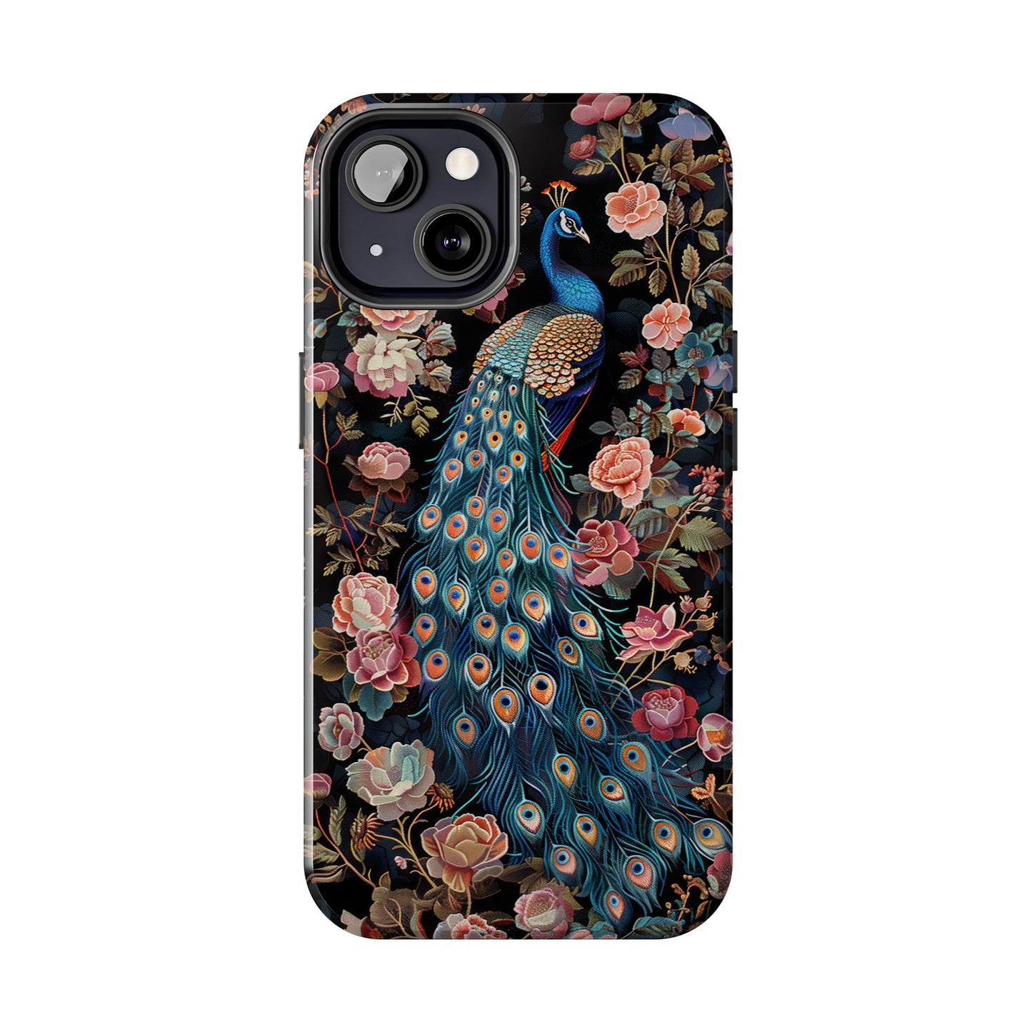 Art Deco Peacock Print in The Style of William Morris iPhone Tough Case