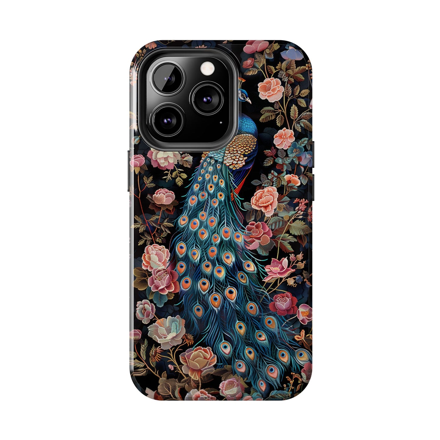 Art Deco Peacock Print in The Style of William Morris iPhone Tough Case