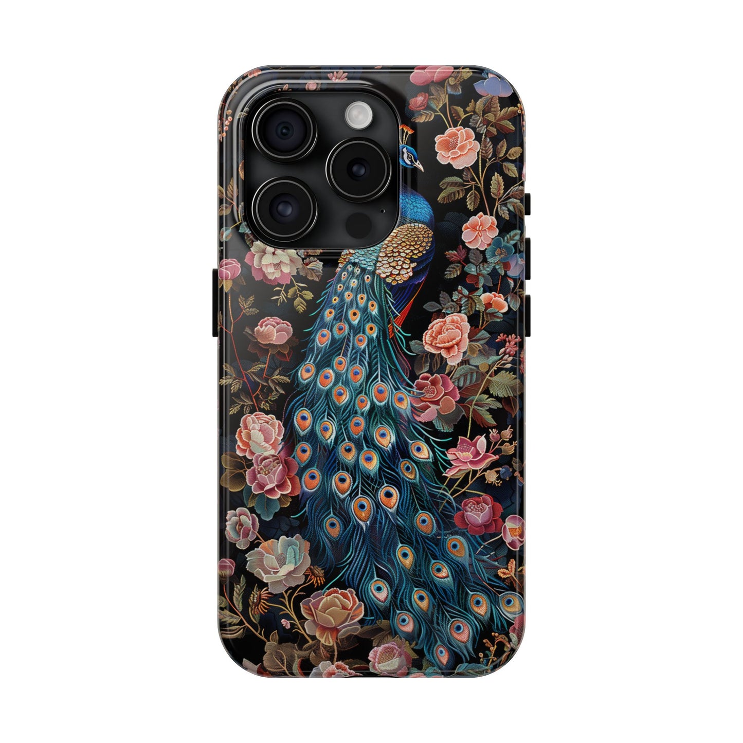 Art Deco Peacock Print in The Style of William Morris iPhone Tough Case