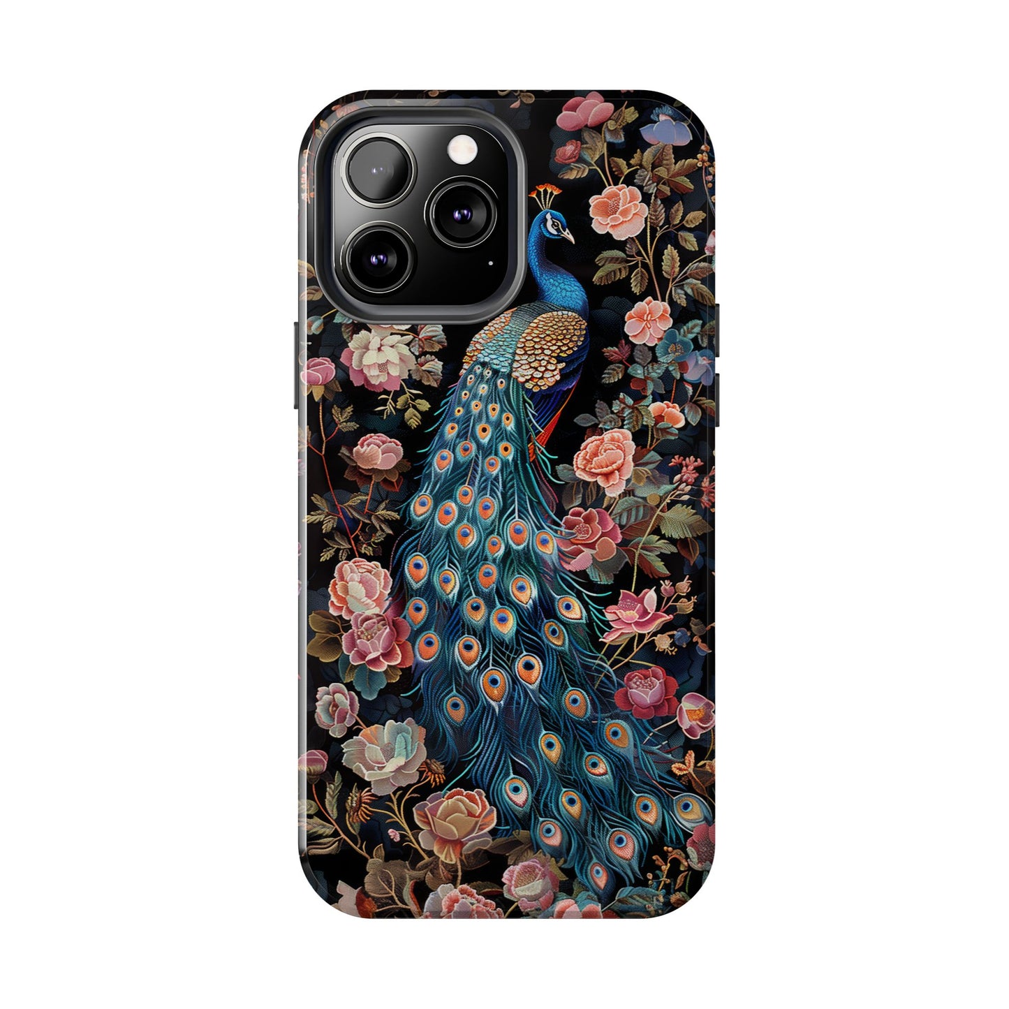 Art Deco Peacock Print in The Style of William Morris iPhone Tough Case
