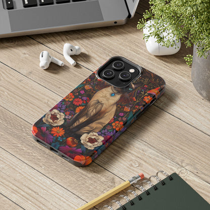 Art Deco Siamese Cat In The Style of William Morris iPhone Tough Case