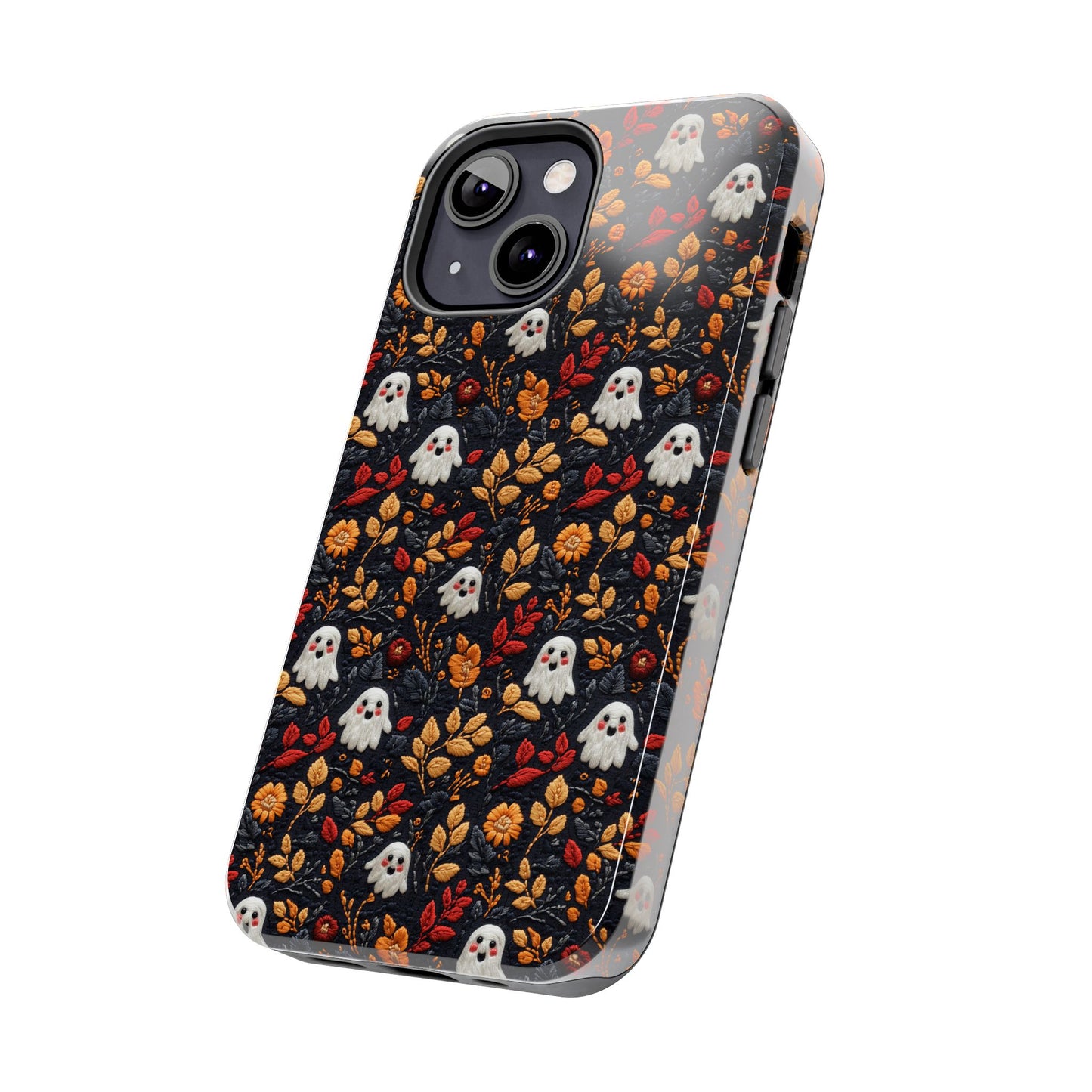 Cute Ghost Fall Leaves Halloween iPhone Tough Case Gift