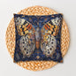 William Morris Inspired Blue Ornate Butterfly Decorative Pillowcase