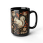 Mug Woodland Squirrel Art Nouveau William Morris Inspired Fall Autumn Black Coffee 11oz 15oz, Gift for Nature Lover, Kitchen Decor, Unique