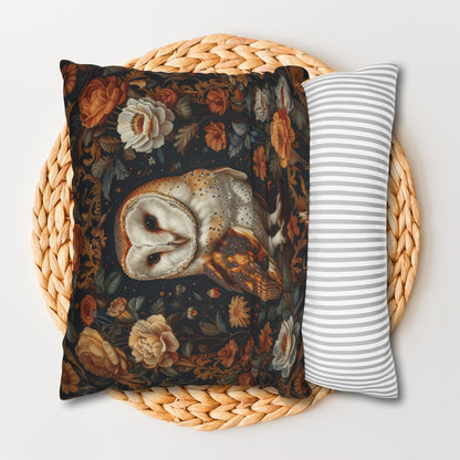 William Morris Inspired Barn Owl Wildflower Pillowcase