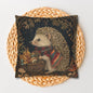 Hedgehog Gathering Fall Treasures Decorative Pillowcase