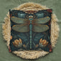 William Morris Inspired Dragonfly Pillowcase, Teal Botanical Art Nouveau Dragonfly Floral Decorative Pillow Cover