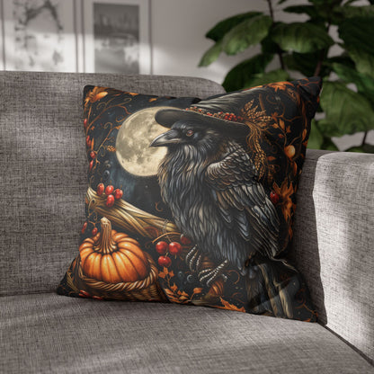 Witch Raven Pumpkin Square Pillowcase