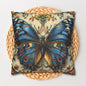Blue Butterfly Decorative Pillowcase - Nature-Inspired Home Accent