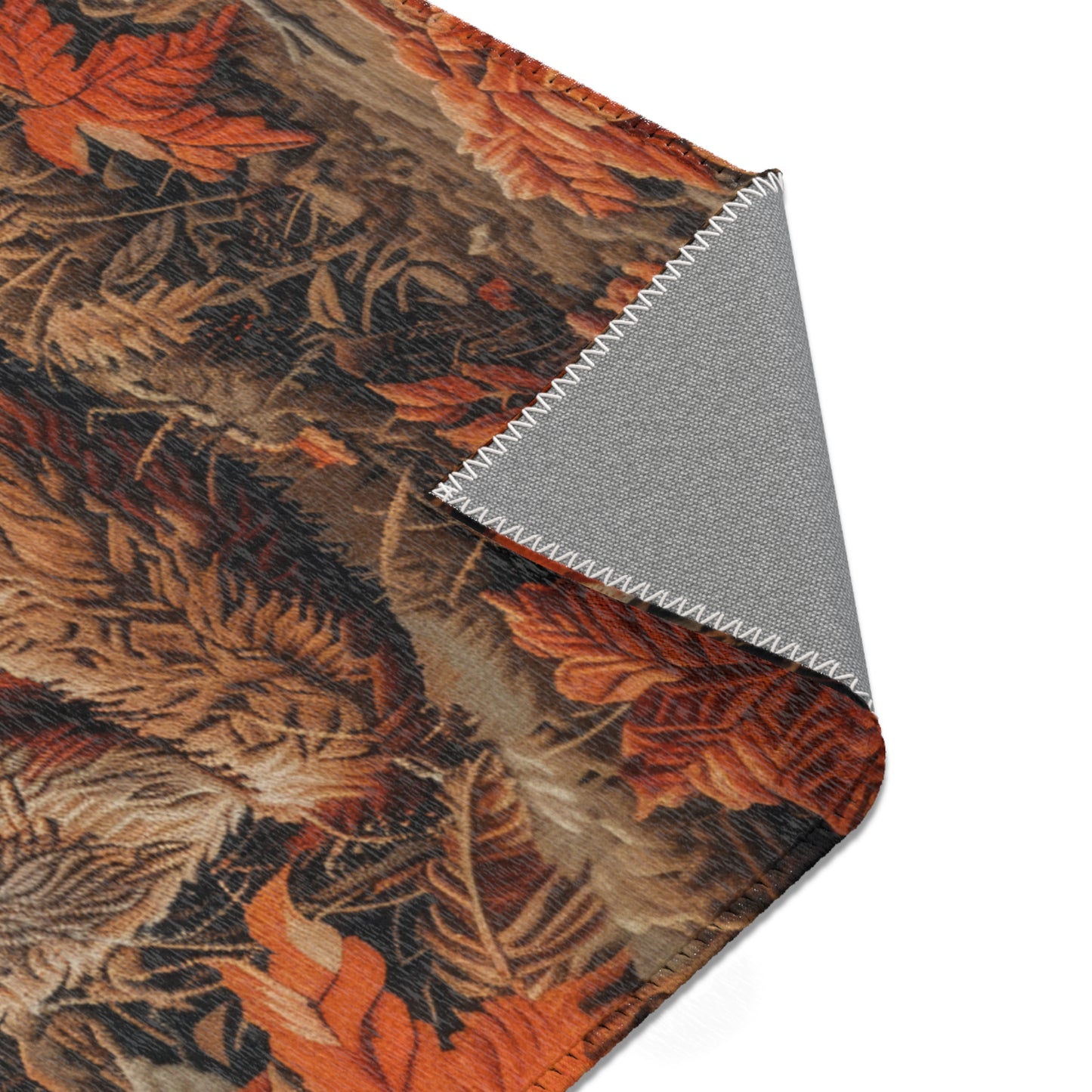 Fox Fall Autumn William Morris Inspired Area Rug, Cottagecore Living Room Carpet, Housewarming Gift, Fall Room Decor, Rectangle Rug