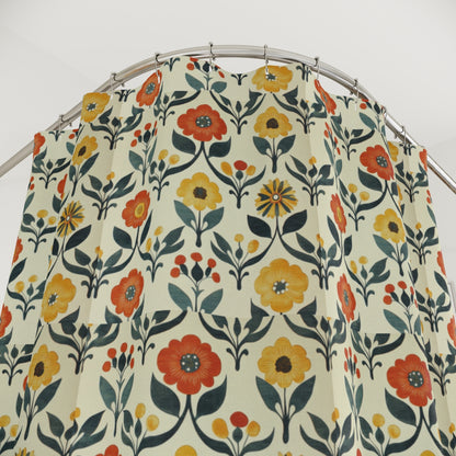 Shower Curtains, William Morris Floral Bathroom Decor, Mid Century Modern Retro Geometric, Target Audience: Homeowners, Interior Design