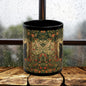Black Cat Floral Mug, William Morris Style Botanical Cat Coffee Mug, Dark Academia Black Ceramic Mug 11oz & 15oz