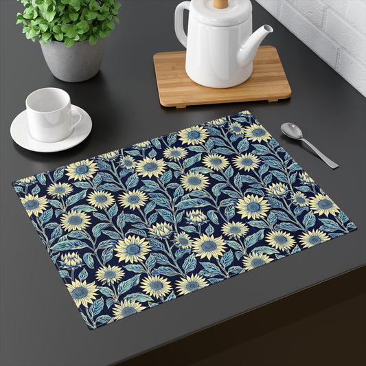 Sunflower Floral Placemat, Elegant Table Decor for Dining Room, Kitchen Table Settings, Perfect for Summer, Housewarming Gifts, BBQs, Family