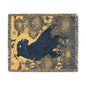 Midnight Bloom Panther Woven Blanket, Art Nouveau Floral Jungle Throw
