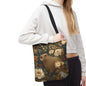 Woodland Capybara Floral Tote | Vintage Botanical Animal Print