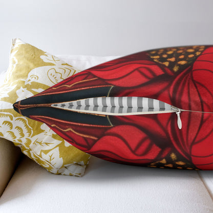 Chickadee Pillowcase: Vintage Winter Floral Accent Cushion