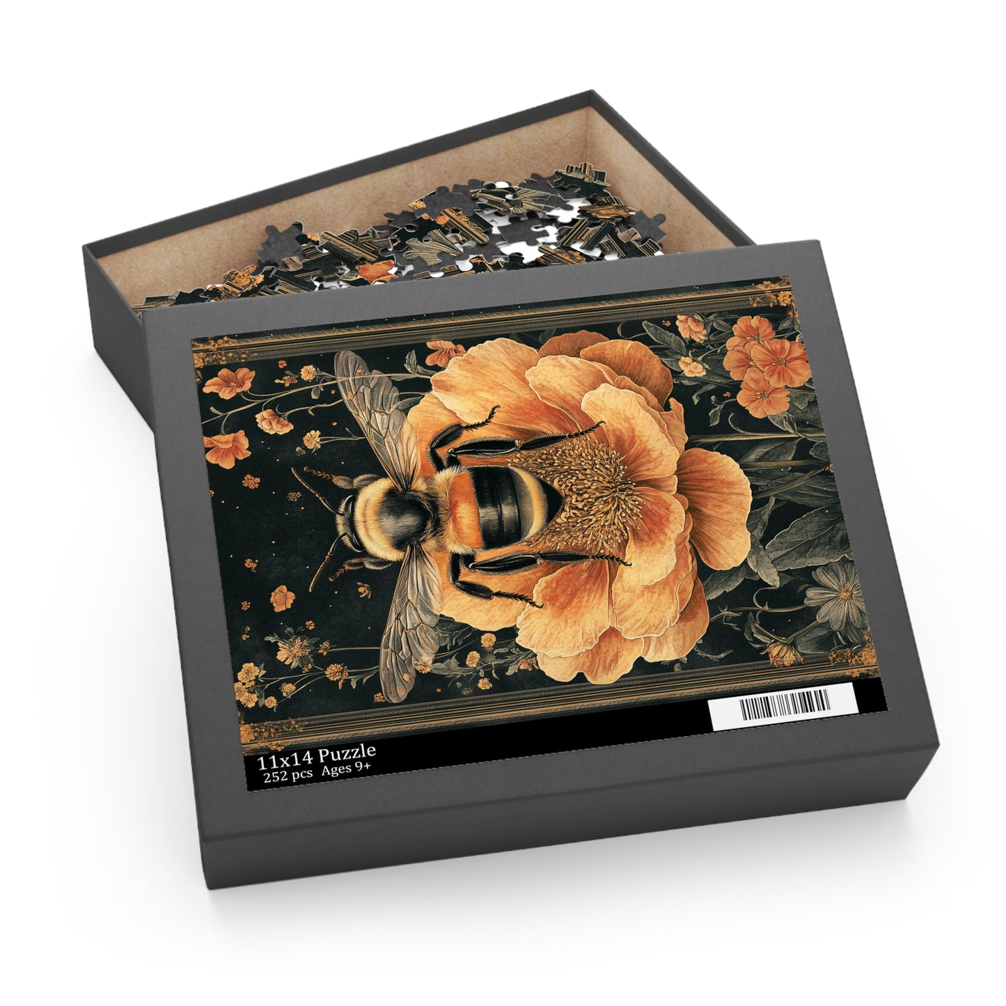 Vintage Honey Bee Victorian Inspired Art Jigsaw Puzzle (120, 252, 500-Piece) Gift-Ready Box, Adult Jigsaw Puzzle