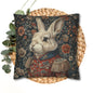 Christmas Nutcracker Rabbit Pillowcase: William Morris Inspired Holiday Decor