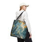 Heron Forest Tote Bag | Misty Woodland Bird Market Bag
