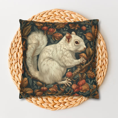 William Morris Forest White Squirrel Pillowcase
