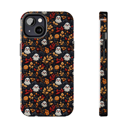 Cute Ghost Fall Leaves Halloween iPhone Tough Case Gift